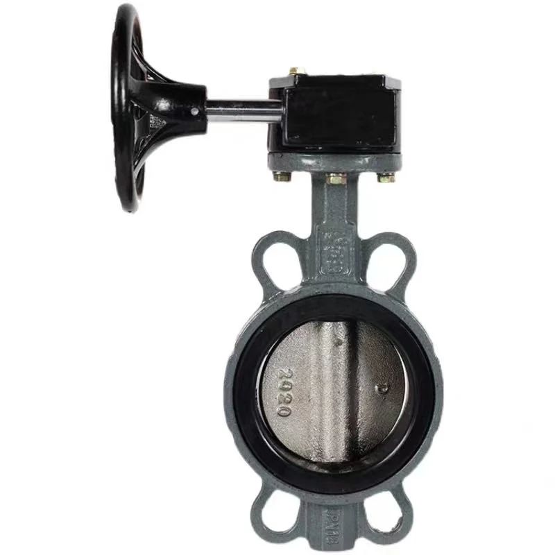 Customized DN25 DN32 Center Line Ductile Iron Cast Iron Hand Bar Wafer Butterfly Valve