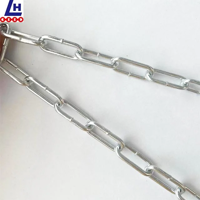 6mm DIN763 cadena de eslabones galvanizados eléctricos de acero soldado