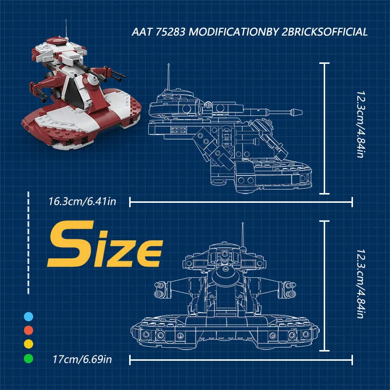 Aat 75283 Modification Tank Star Wars Ensemble de blocs de construction Jouet Briques éducatives.