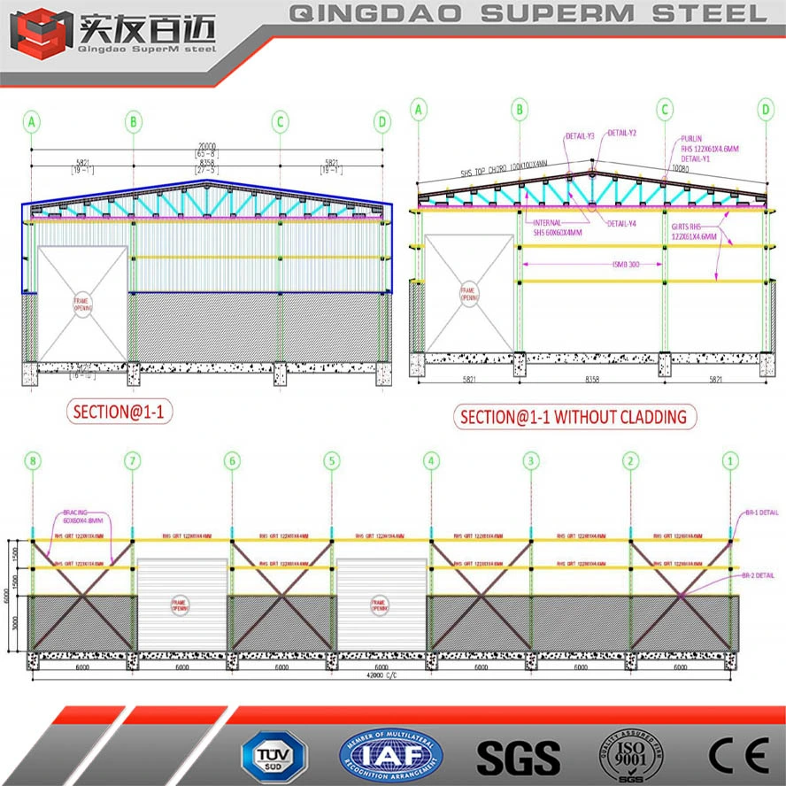 Fertighaus China Stahl Workshop Kits Preis Vorgefertigte Metall Garage Lagergebäude Material Stahlkonstruktion Lagerhaus