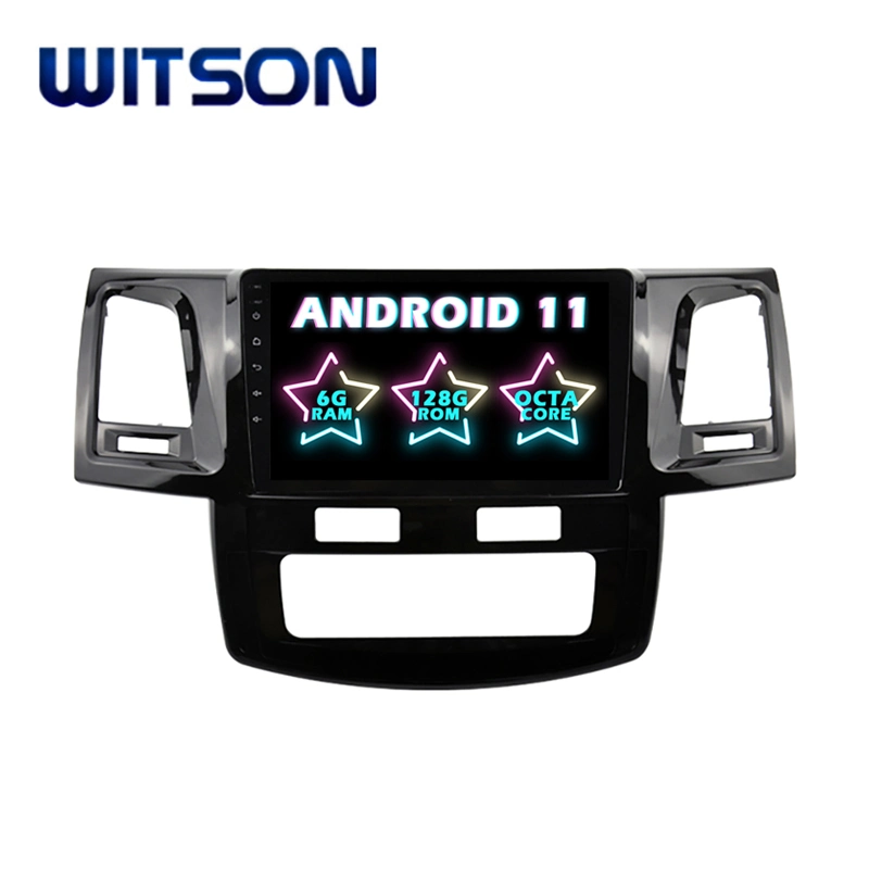 Witson Android 11 Radio Reproductor multimedia para Toyota Hilux 2012 Aire acondicionado automático Versión 4GB de RAM 64 GB de memoria flash pantalla grande