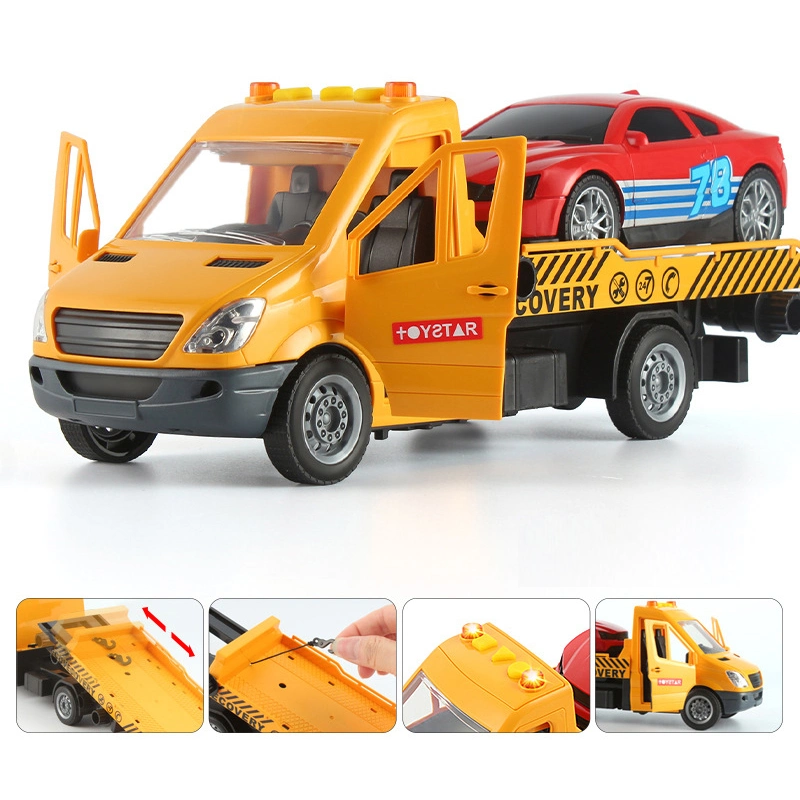 Hot Selling Vehicle Toys Friction Power Car Inertia Toy Baby Gift for Boy Rescue Truck with Light and Music
