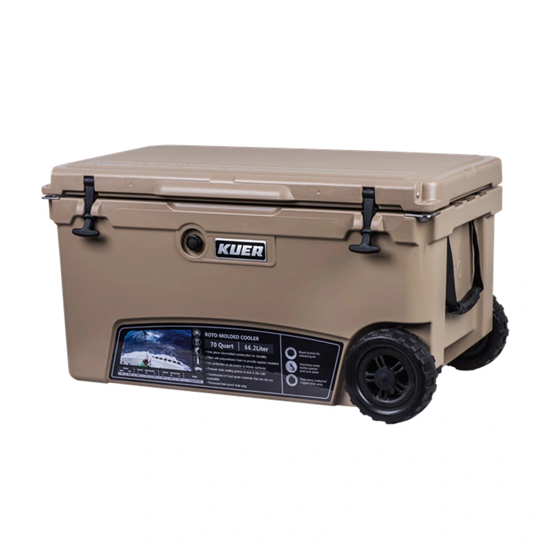 70qt Rotomolded Plastic Camping Cooler Box OEM Ice Chest Cooler Box for Hiking Ice Cooler Box