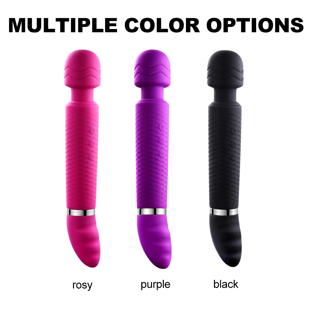 Powerful Dual Motor Rechargeable Wand Massager with 12 Modes - Adult Sex Toy for Women