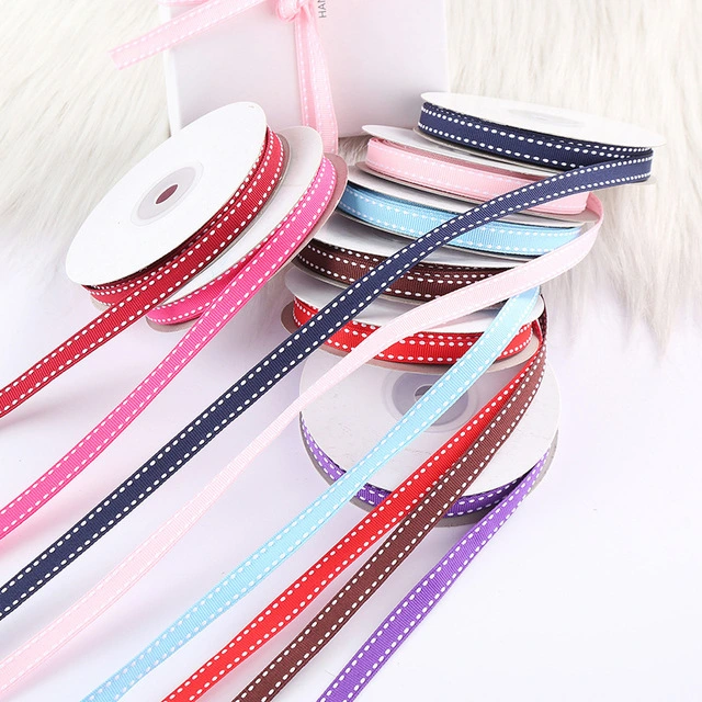 Large Quantity of Grosgrain Ribbon with Printed or Plain
