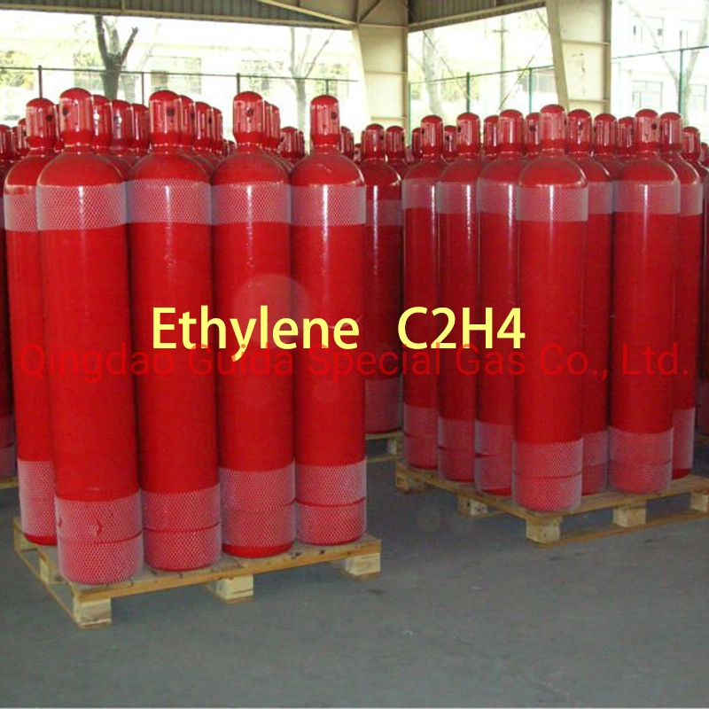 Industrial Grade Ethylene Gas 99.9% C2h4 with 40L ISO Gas Cylinder