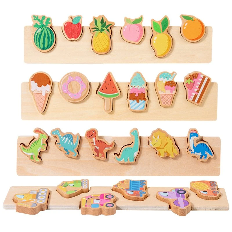 Vehicle Wooden Chunky Puzzles - Educational Toys for Toddlers