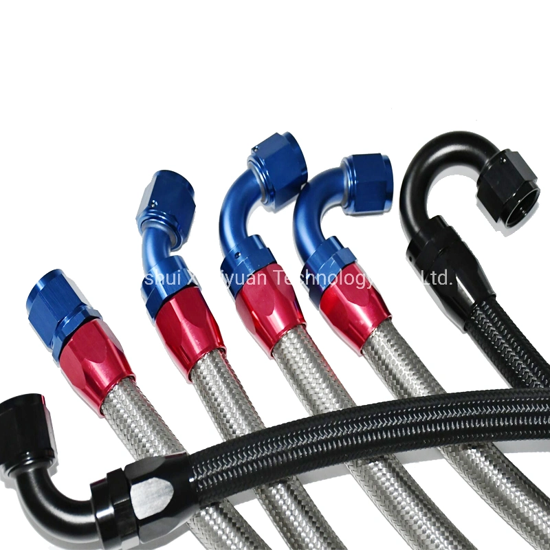 An8 8an -8an Stainless Steel Braided Oil Cooler Gas Fuel Hose Line Assembly Kit