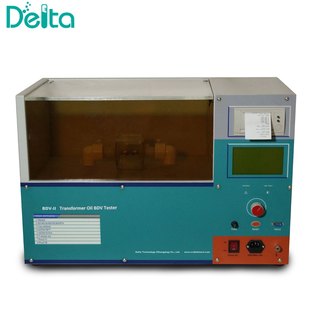 100kv Kit de test d'huile isolante diélectrique Tension de claquage Bdv Testeur d'huile de transformateur
