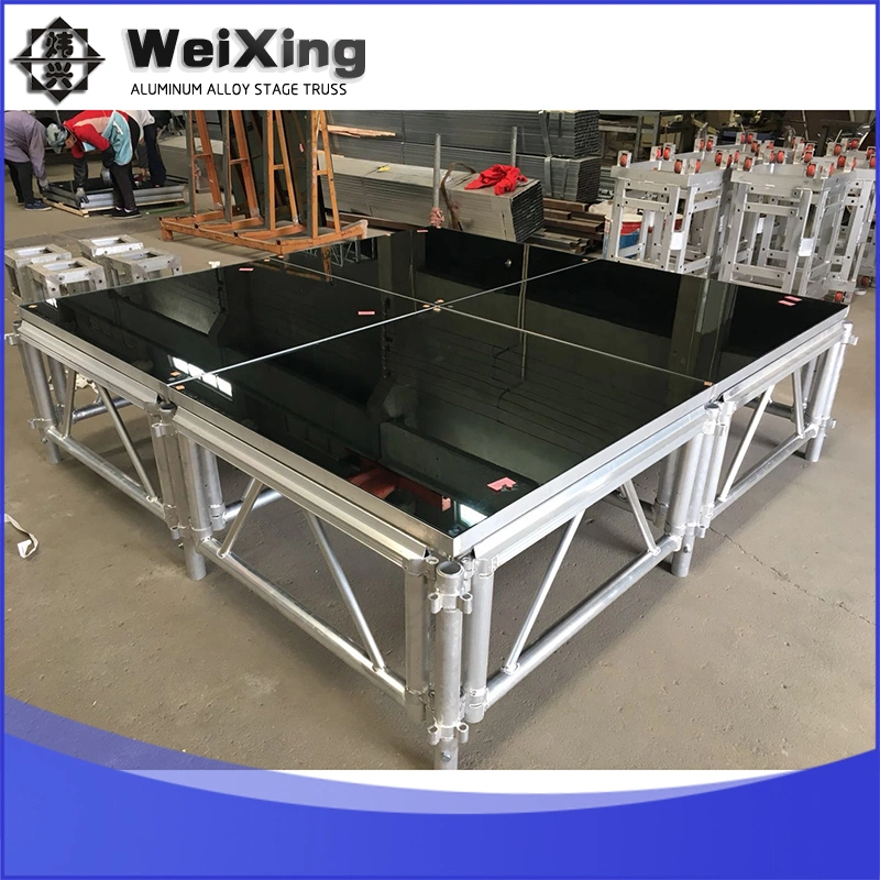 Aluminum Wedding Frosting Glass Floor Moving Stage