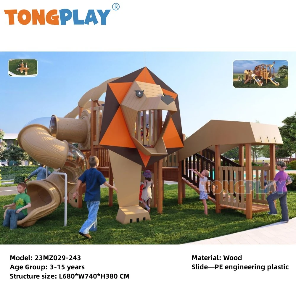 Tongplay pequeño material de seguridad de madera Interior o al aire libre Zona de juegos para niños Diversión