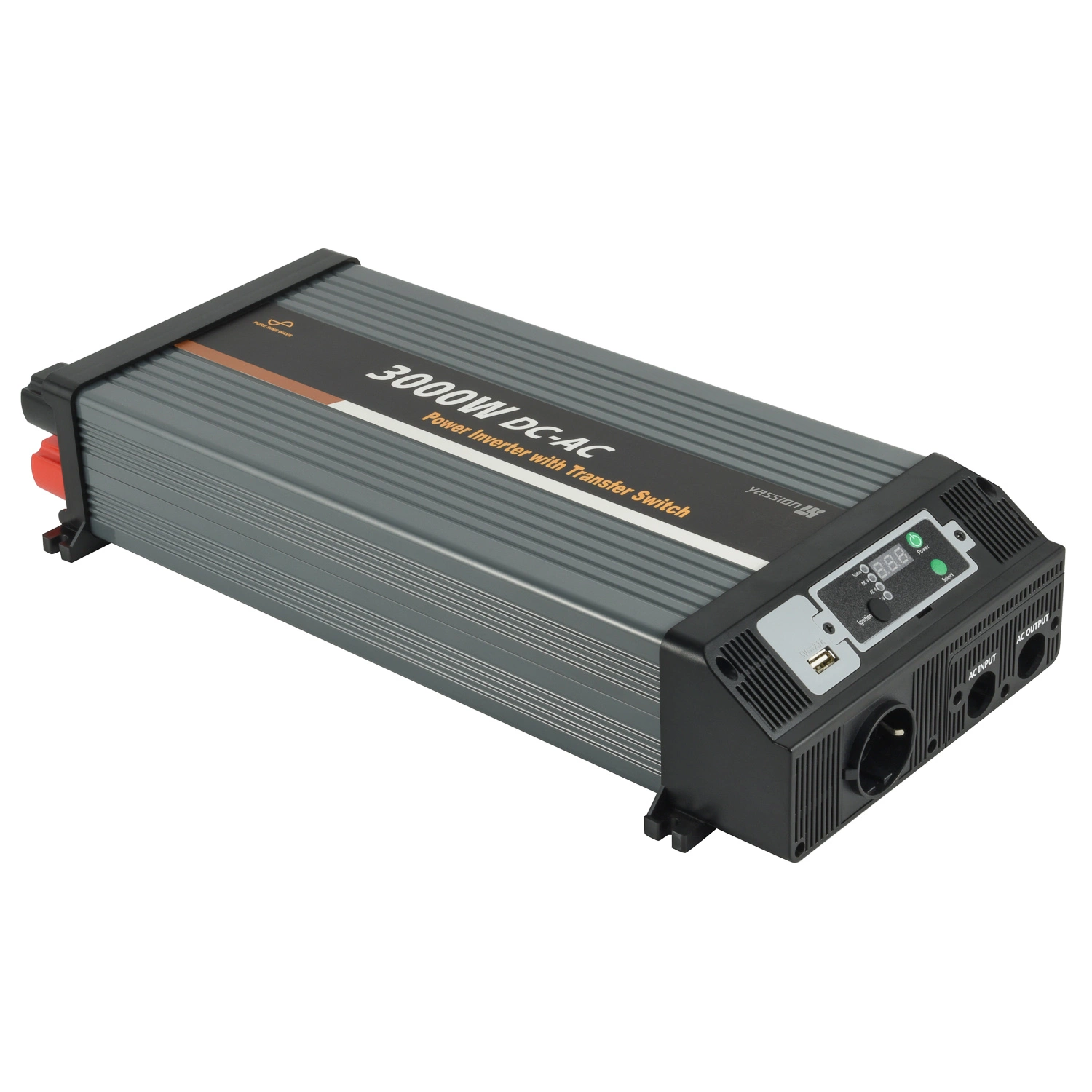 CE, FCC, E-MARK Approved DC to AC 3000 Watt Power Inverter with AC Transfer