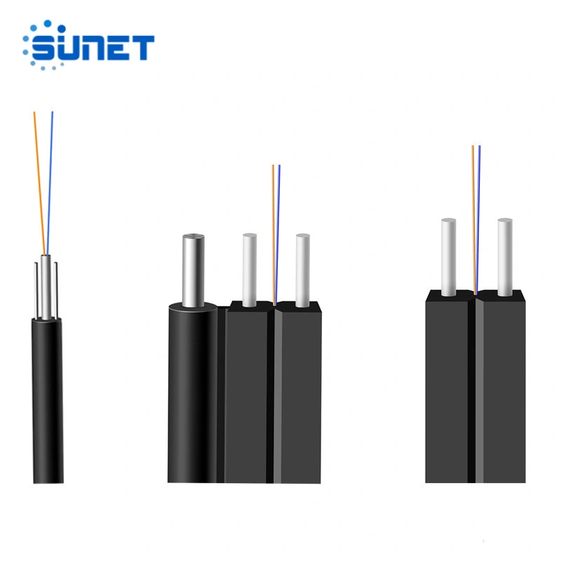 Optical Fiber FTTH Drop Cable 1~4 Core Self-Supporting Fiber Optic Cable