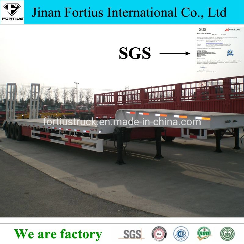 4 Axle 3 Axle 50ton 60t 80 Ton Heavy Duty Gooseneck Low Loader/Lowbed/ Lowboy Low Bed Trailer Truck Semi Trailers for Excavator Transport