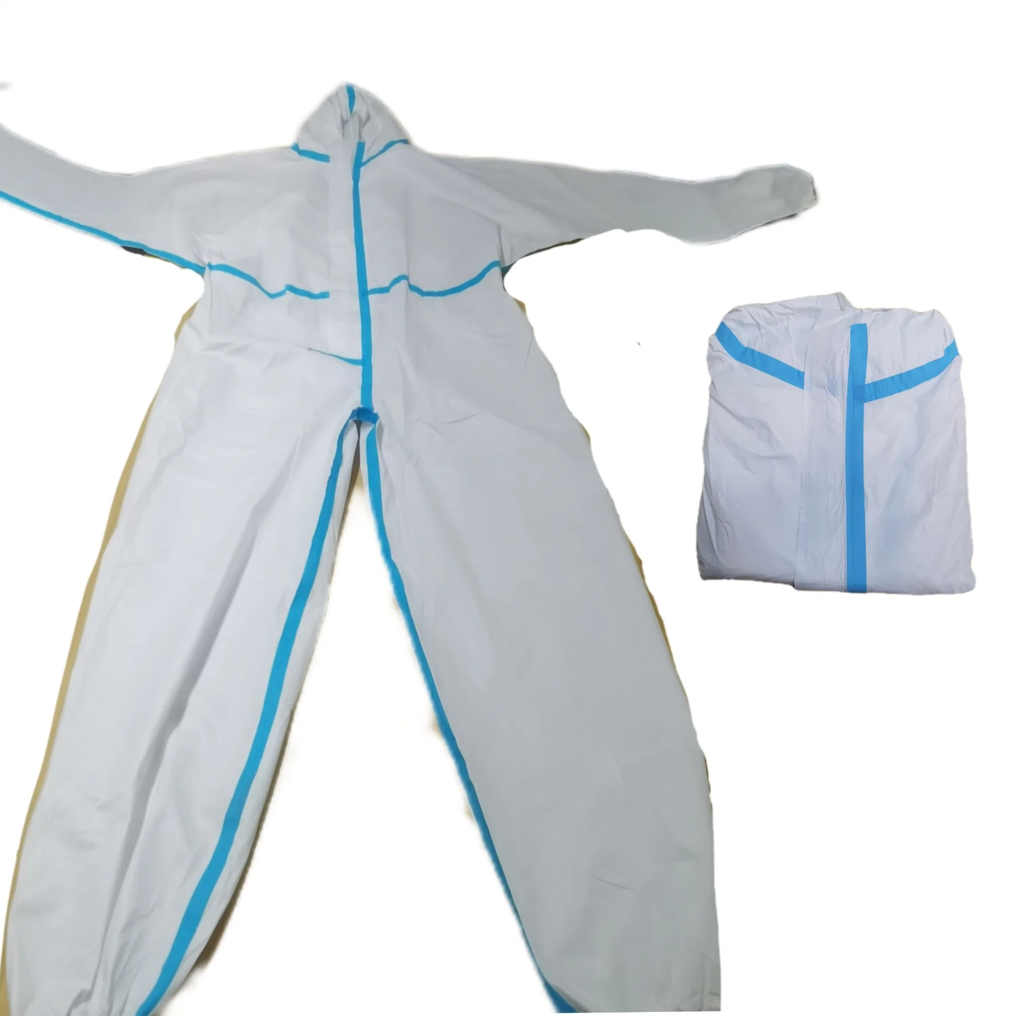 CE Type5&6 Disposable Protective Coverall Nonwoven White Safety Clothing