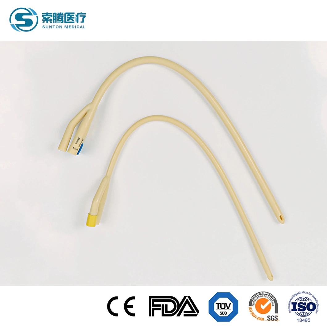 Sunton China 1 Way 3 Way / 2 Way Latex Foley Urinary Catheter Supplier 6fr,8fr,10fr,12fr,14fr,16fr,18fr,20fr or Customized Sterile Foley Urinary Catheter Price