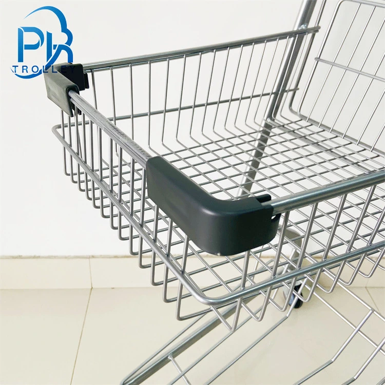 Sliver Hand Push Cart Used for Convenience Store