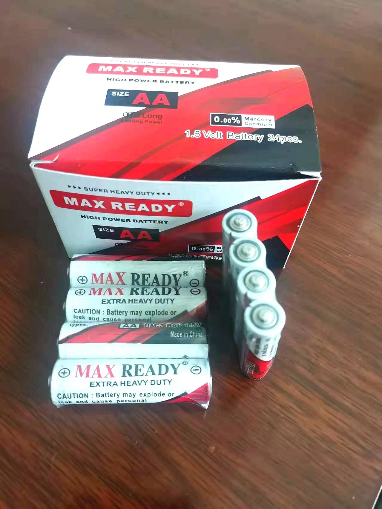 Precio barato largo duración Max Ready AA R6 Um-3 1,5V Batería de zinc-carbono batería seca batería para electrónica de consumo