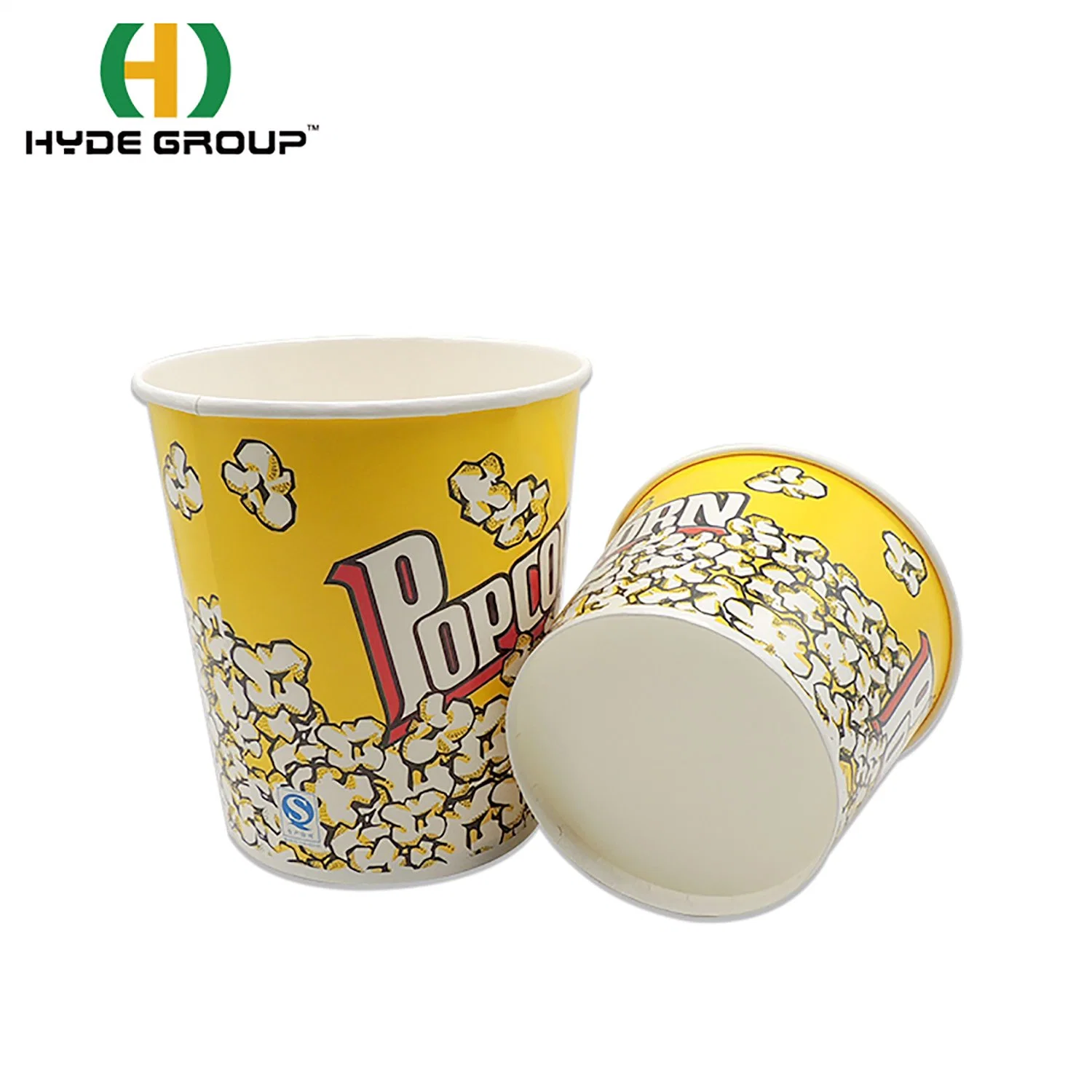 Food Grade 32oz 46oz 64oz 85oz 130oz Disposable Custom Printed Popcorn Paper Cup Bucket