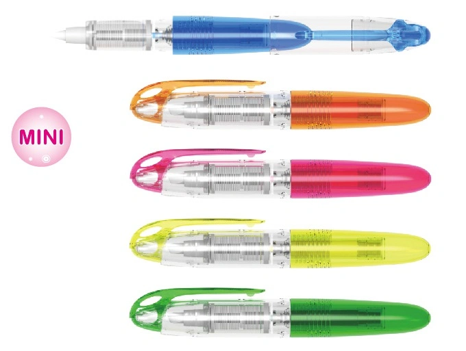 Office Supply Promotional Gift Plastic Pen Q12 with Cartridge, Multi Pen Assorted Roller+Fountain Pen+Highlighter