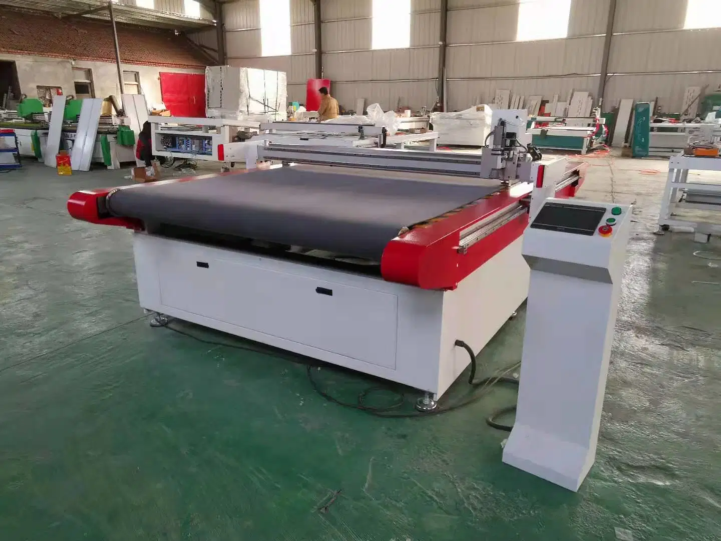 Foam Fabric Leather PVC CNC Vibrating Oscillating Corrugated Knife Cutting Machine Multilayer with Oscillating Knife CNC