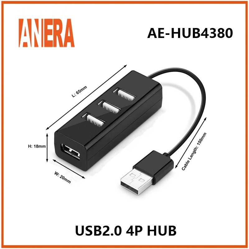 Mini High Speed USB 2.0 4 Port Hub