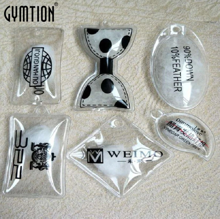 Customized Garment PVC Hang Tag with Down Feather Filled Inflatable Label