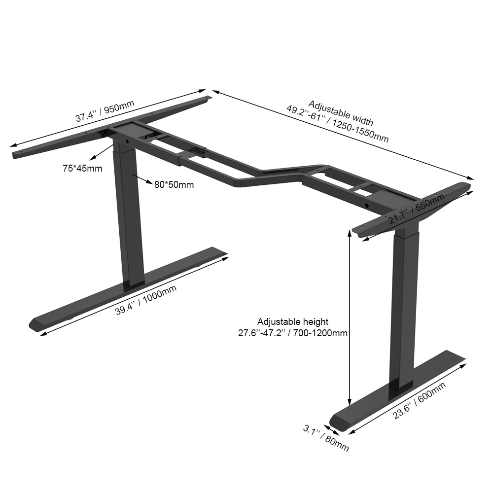 Office Furniture Smart Corner Desk L Shaped Standing Desk