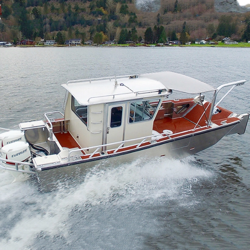 La velocidad de la plataforma de gran lujo Kinocean Hard-Top Cabaña de desembarco de pesca Barco de aluminio