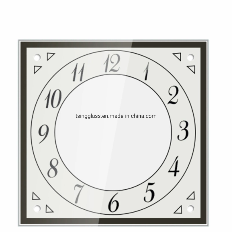 0.5mm-5mm Clock Silk Screen Printing Electronic Clock High Temperature Tempered Glass