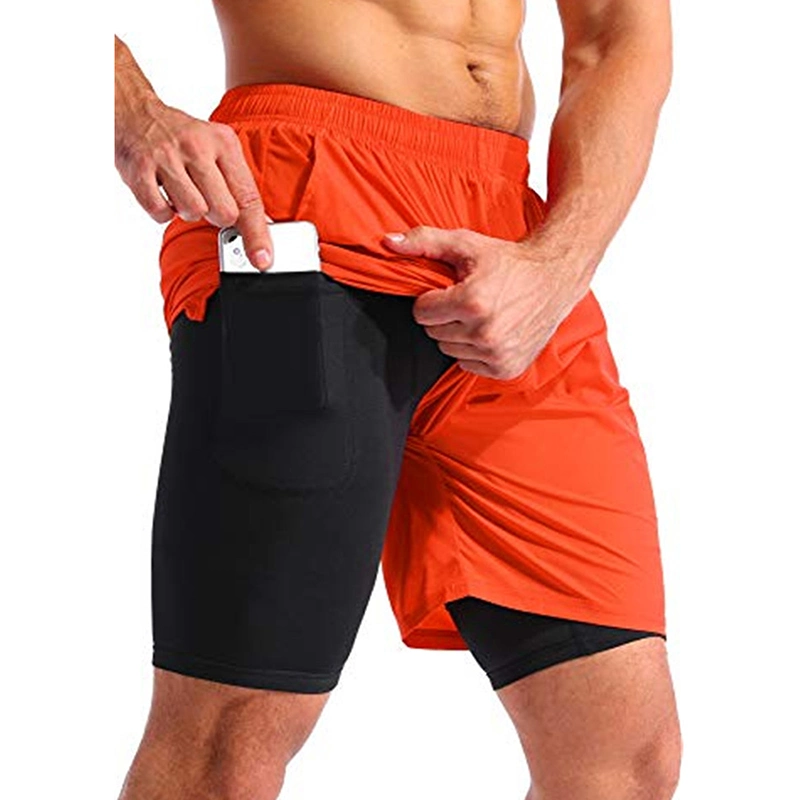 Water Repellent Quick-Dry Breathable Lightweight 4-Way Stretch Mens Swimming Shorts with Compression Boxer Shorts