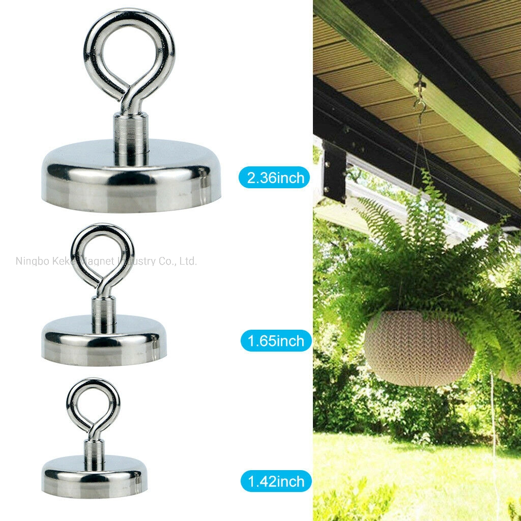 Powerful Permanent Steel Monopole Pot Neodymium Decorative Strong Magnetic Hook Pot Magnets