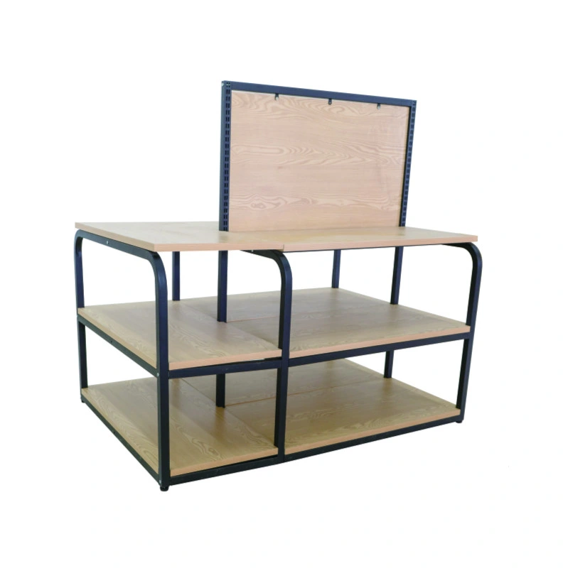 4 Layer Wood Material Pop Floor Spray Display Stand