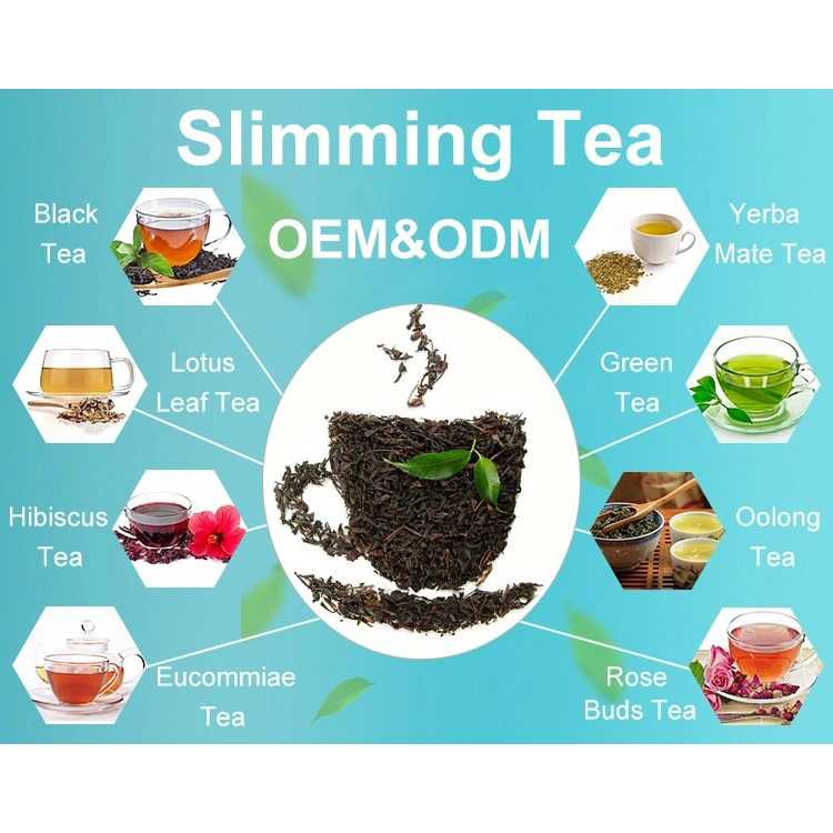 OEM ODM étiquette privée Slimming Tea Herbal perte de poids Detox Thé vert