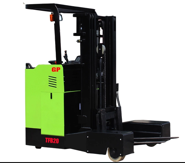 4 camino 1,5T 2,0T 2,5t alcance eléctrico Forklift pasillo estrecho Manejo de almacén de carretillas elevadoras 3-8m altura de elevación