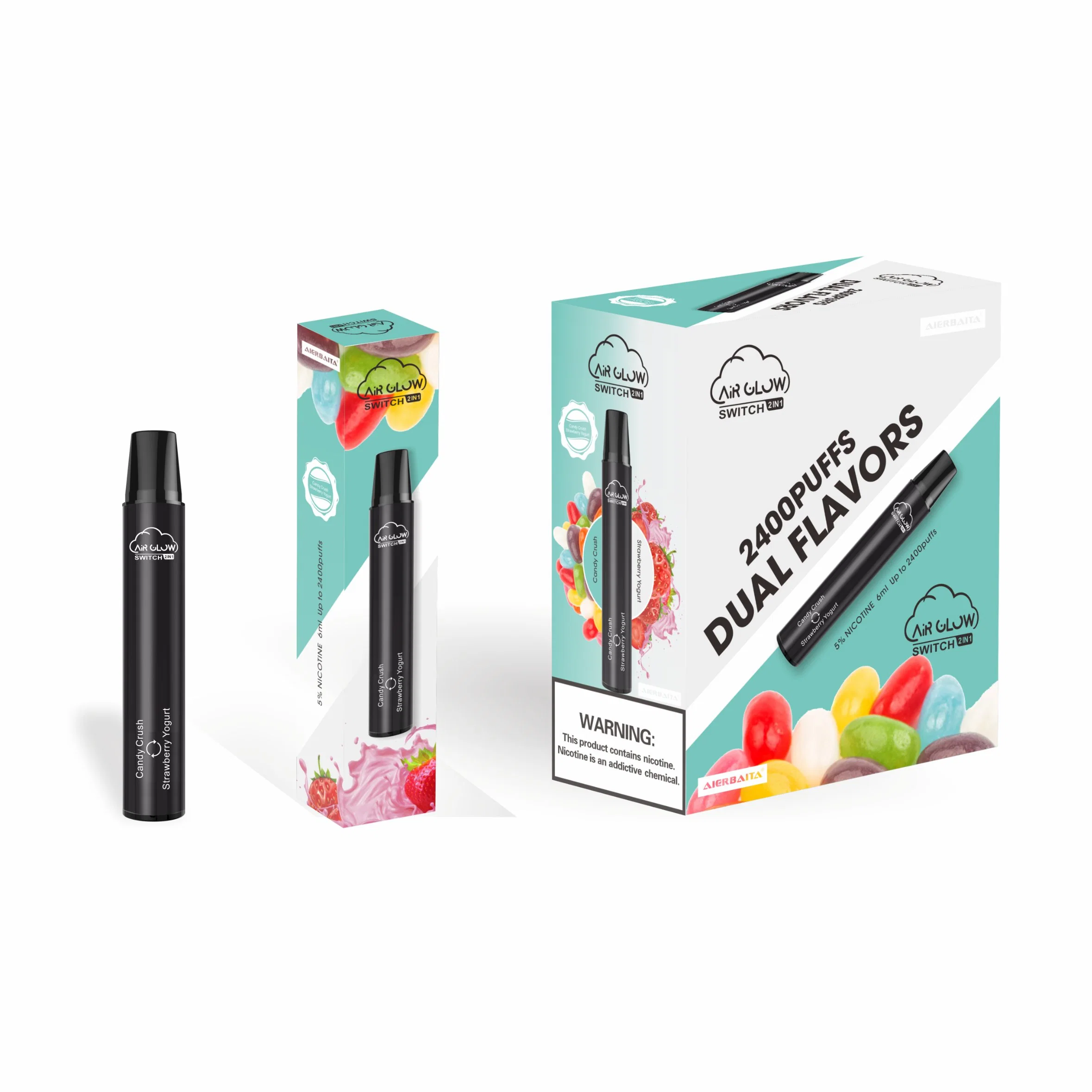 Own Design Vape Pen Model 2 Flavors Switch Disposable/Chargeable Ecig in Stock