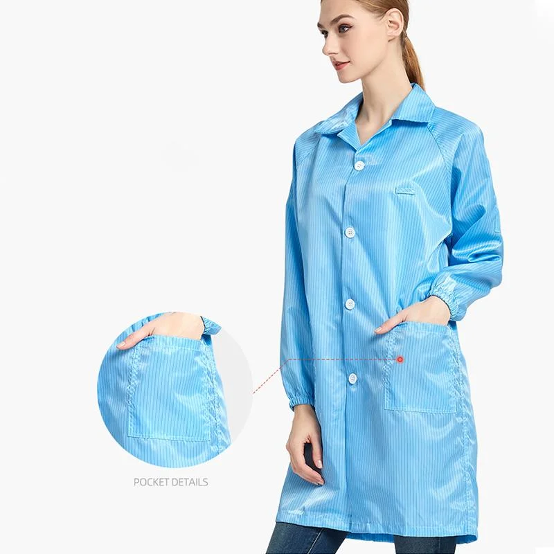 High Quality ESD Lab Coat Dust Free Garments Cleanroom Anti-Static Work Clothes