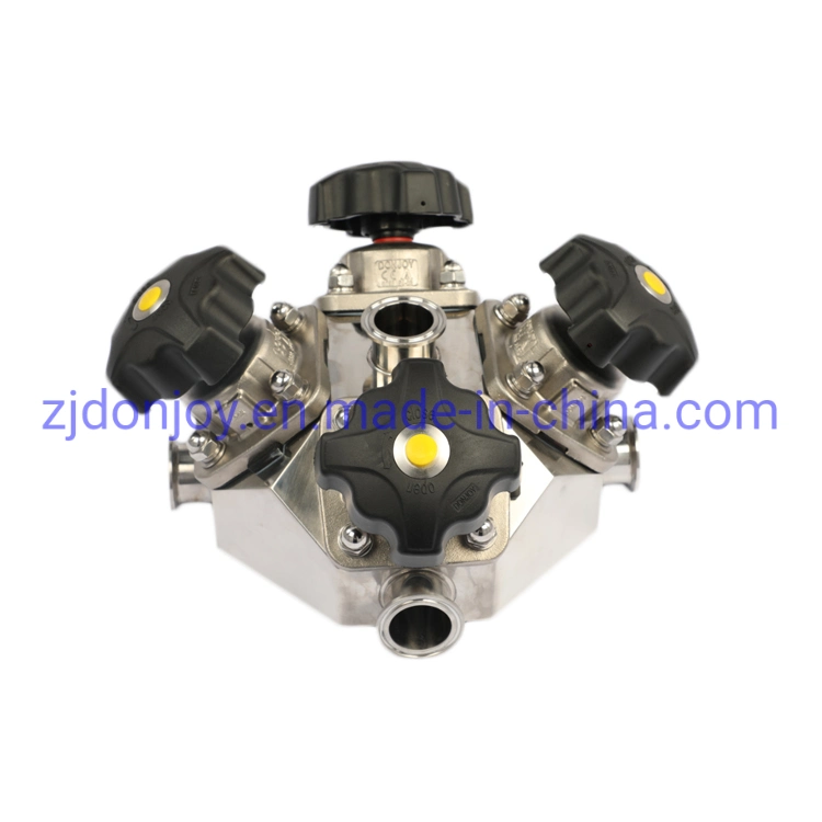 Multi Port Combination Diaphragm Valve Body with Plastic Handle