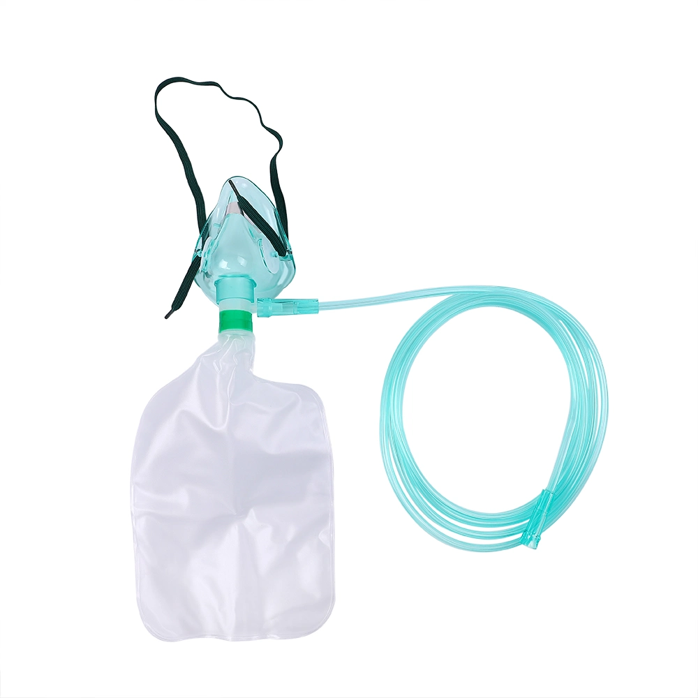 Professional Manufacturer Non-Rebreather Medical PVC Oxygen Mask with Reservoir Bag