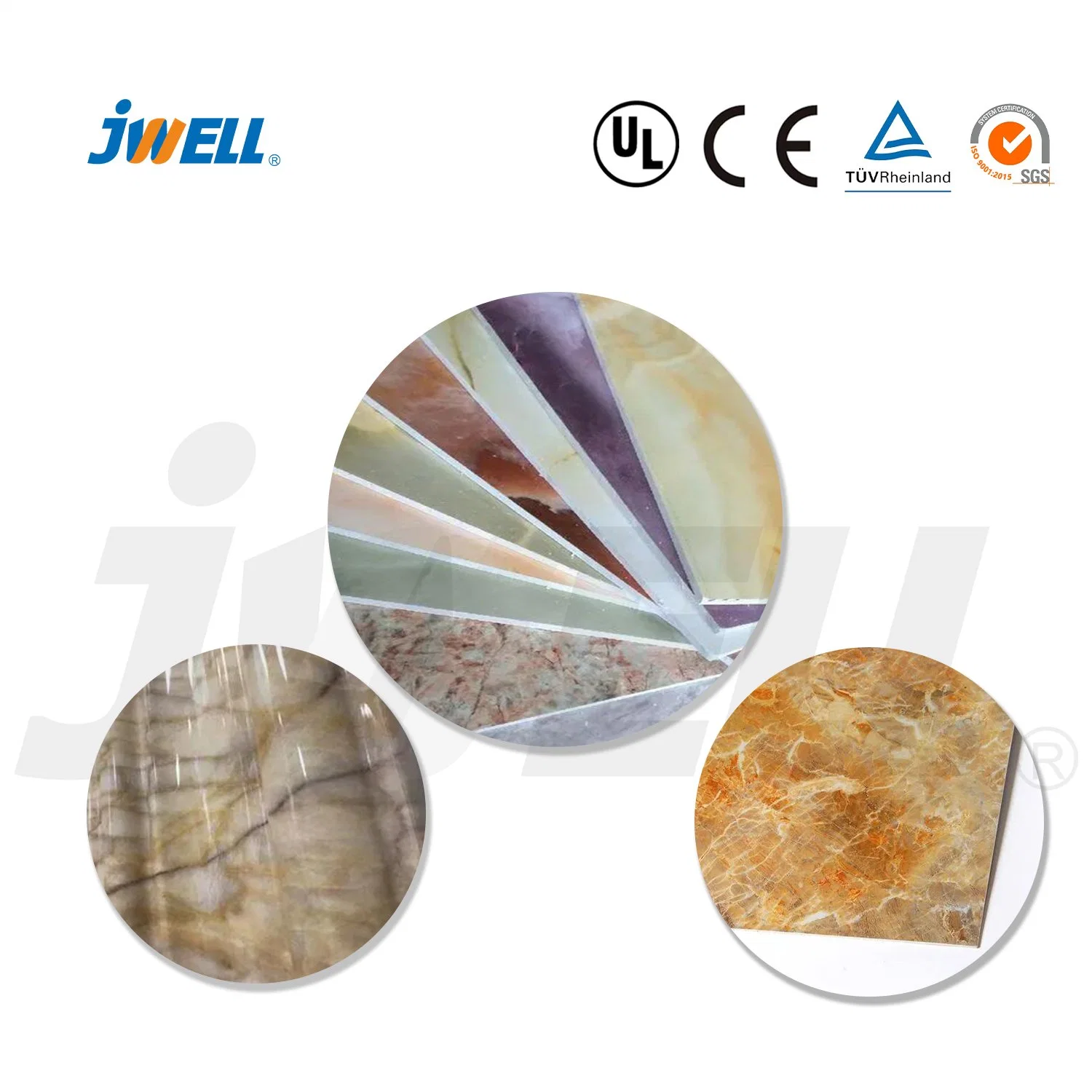 Jwell Low Density PVC Decoration Marble Sheet/Plate/Board Plastic Extrusion Making Machine