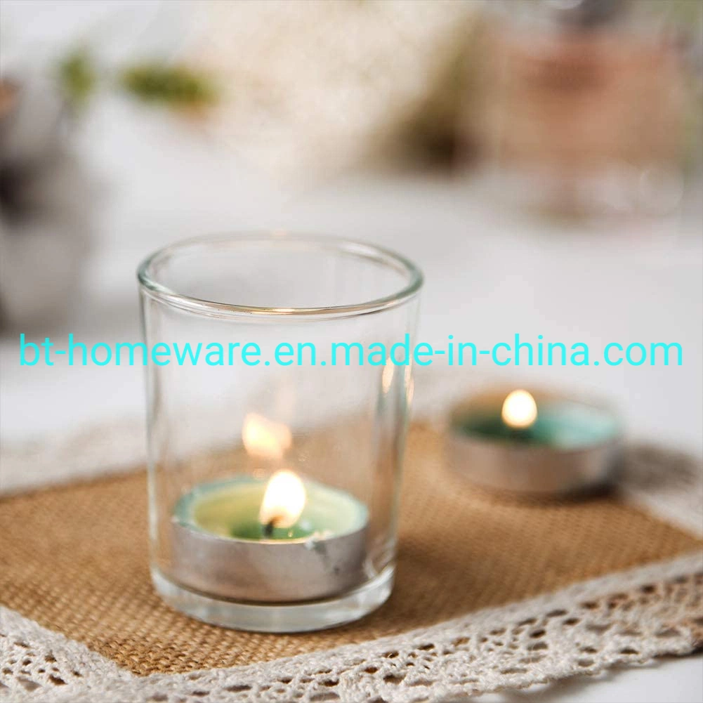 82ml 2oz 2.5oz Glass Transparent Tea Candle Holder for Wedding Decoration and Home Decoration