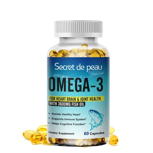 OEM aceite de pescado transparente Omega de alta calidad natural certificado por GMP 3 1000mg cápsula de Softgel