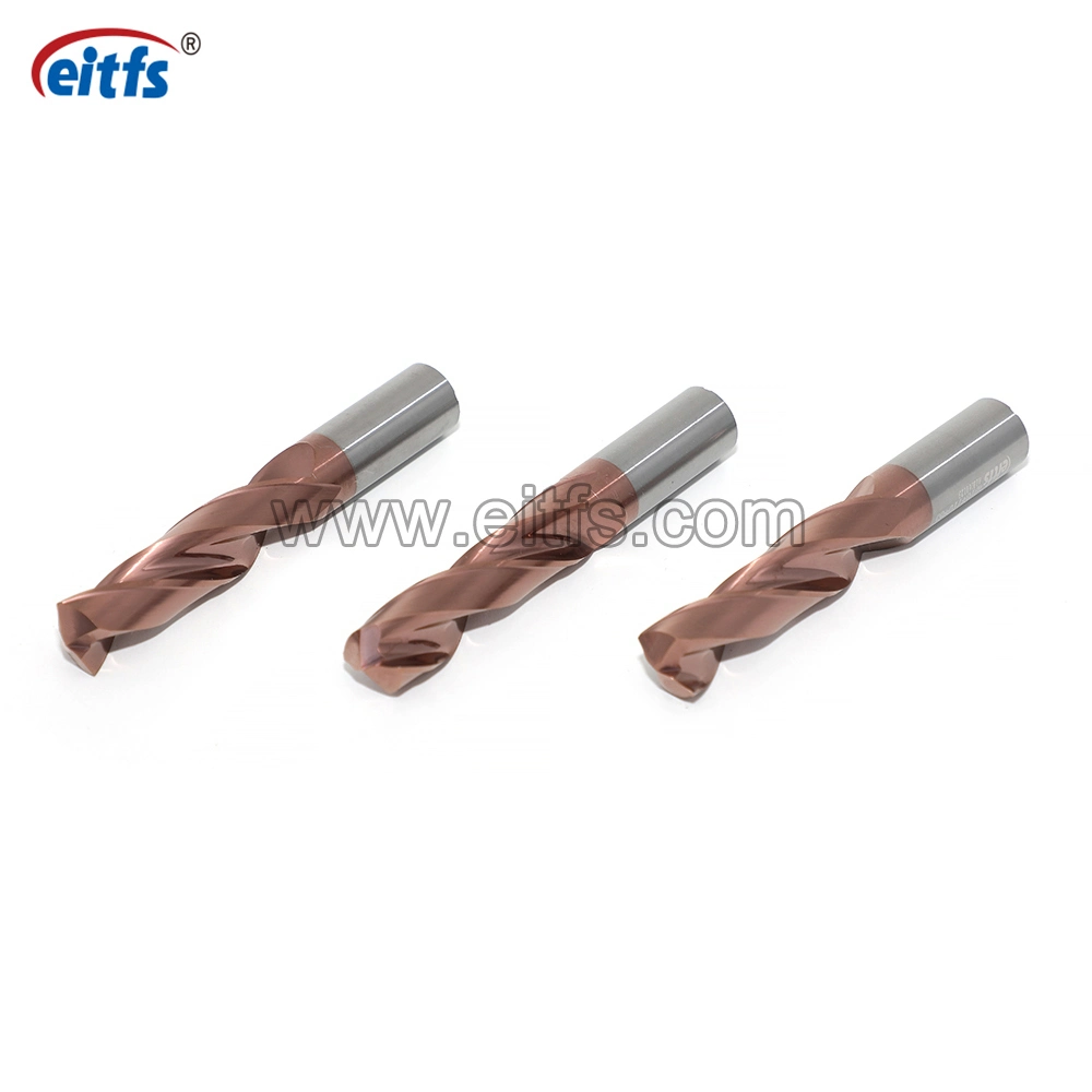 2 لتوي طلاء طلاء طلاء الطلاء CNC Tungsten Carbide ثلاثي الأبعاد للطلاء لقمة مثقاب للصلب المقاوم للصدأ