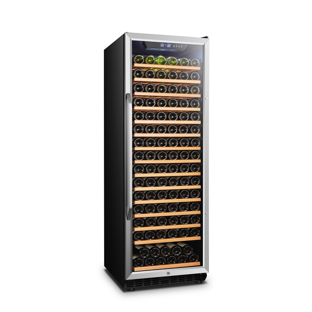 Brand New Free Standing Black Display Single Zone Wine Cooler