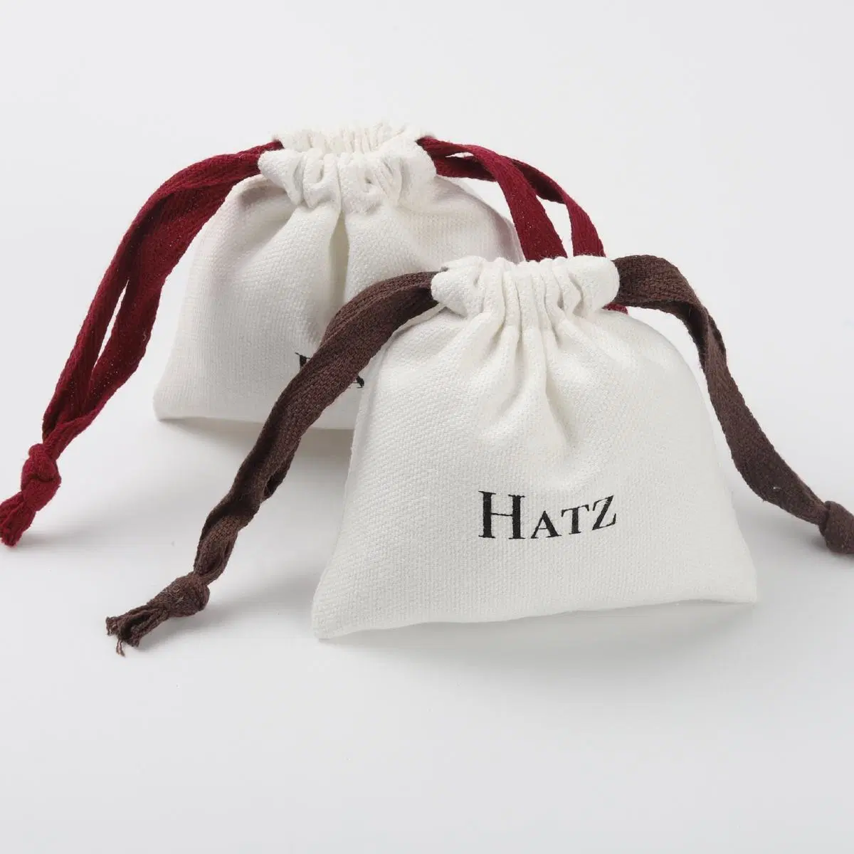Рекламный маленький свадебный лиен хлопок Подарочный мешок для украшений Пользовательский логотип Чехол из ткани с принтом из хлопковой ткани