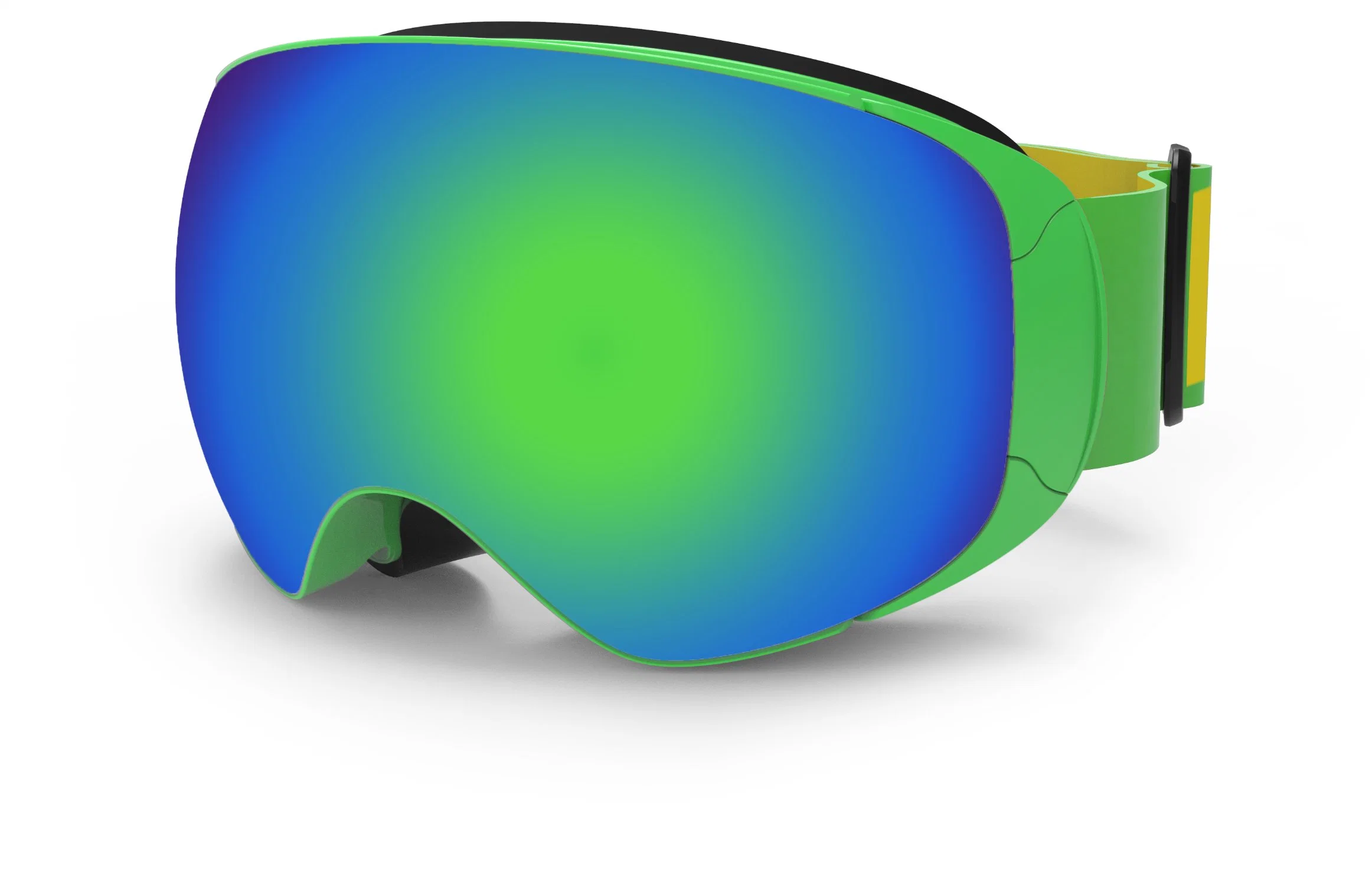 Diseño de Moda 2019 Amazon mejor venta de gafas de esquí libre de niebla sin cerco FDA aprobó sin niebla Snowboard Gafas de seguridad refleja la máscara de esquí