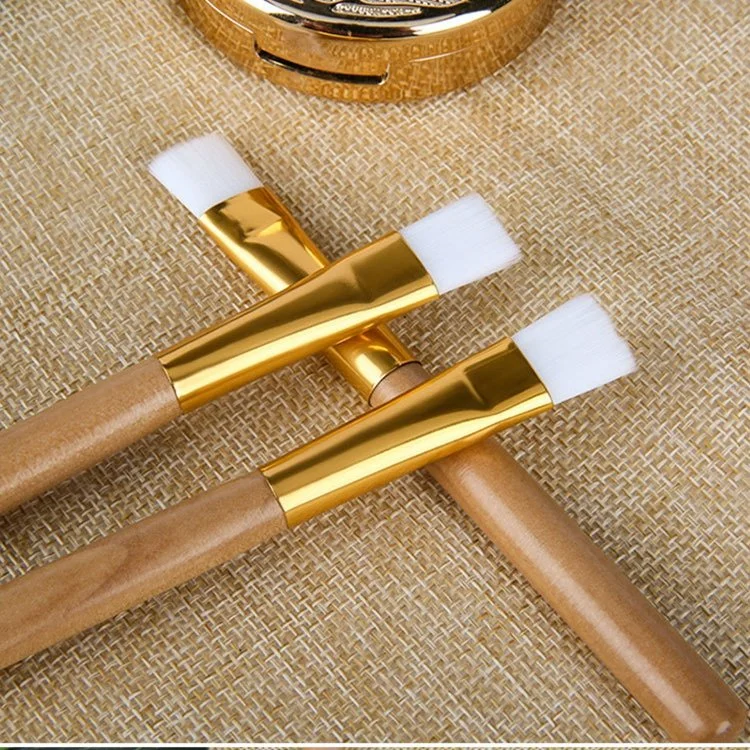 Single Wooden Handle Custom Logo Make up Cream Liquid Private Label Nylon Brush 1PCS Item Facial Makeup Mask Brush Tools