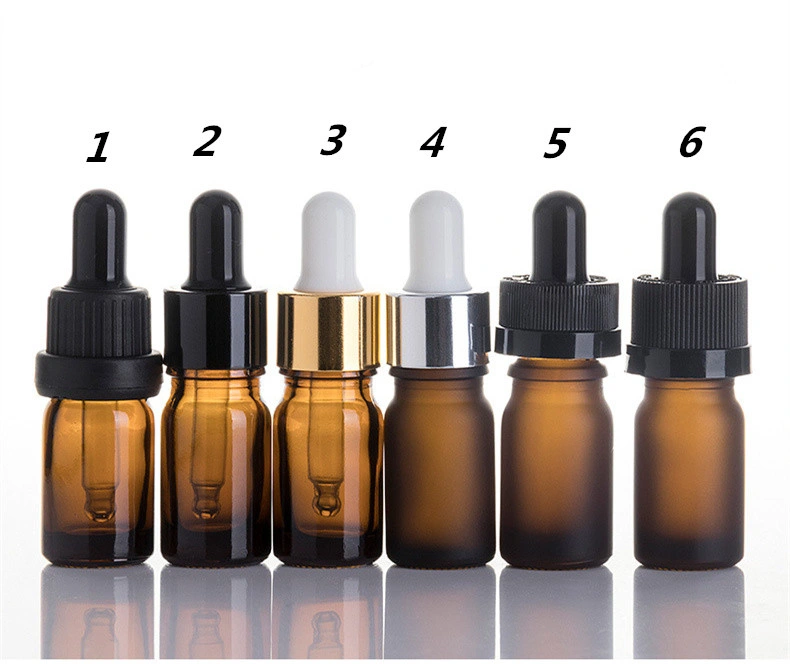 10ml 20ml 30ml 50ml Empty Amber White Green Blue Frosted Glass Bottle with Pipette 1ozmatt Black