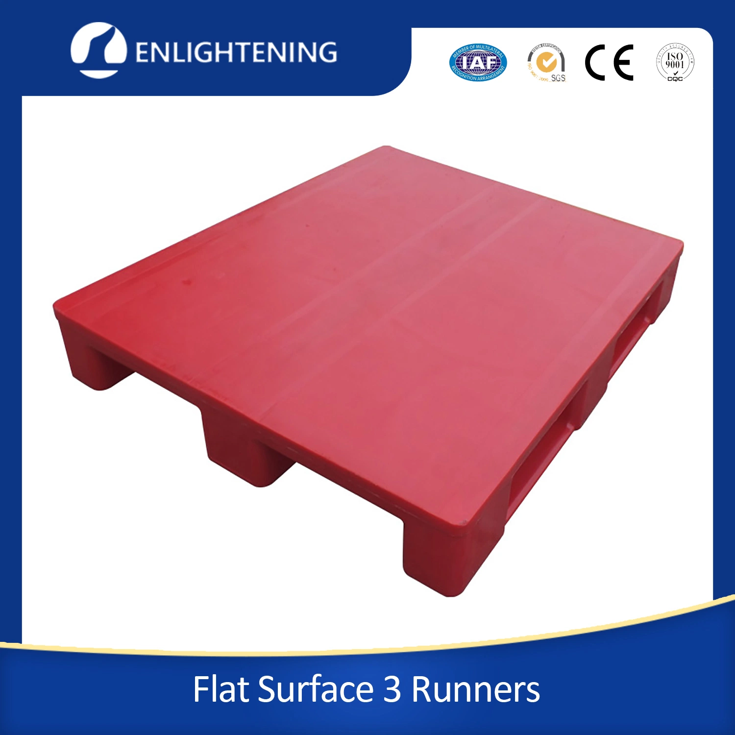 1200X1000X150mm Heavy Duty One Side with Smooth Surface Stacking Plastic Pallet for Transportation