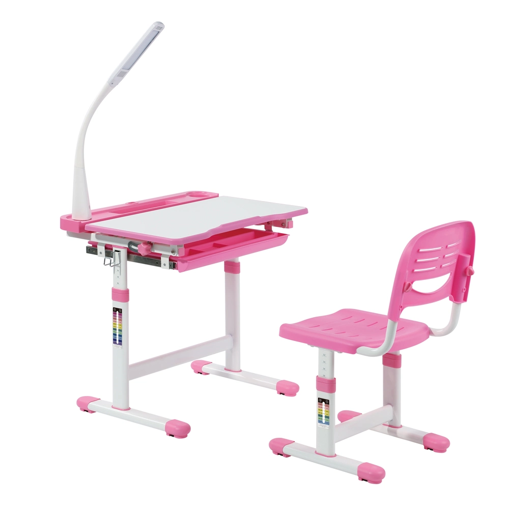 Home School Bedroom Furniture Height Adjustable Kids Study Ergonomic Child Table with Chair